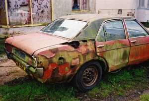 old rusty car Don't be paying on your car when it looks like this...